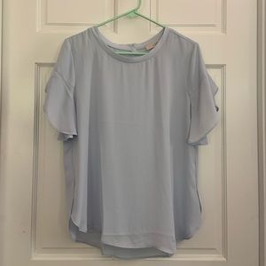 NWOT LOFT Periwinkle Sheer Blouse